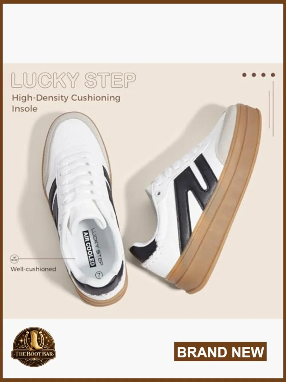 Women's Platform Retro Fashion Sneakers Chunky Thick Sole Lace-Up Casual